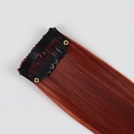 Local Loca, straight hair, clock, 50 cm, 5 grams, redhead red-7