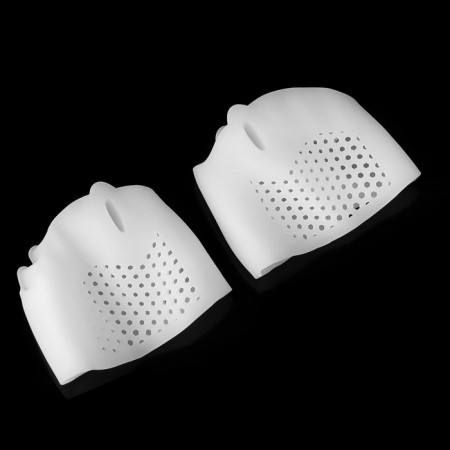 Correctors - separators for the toes, on the cuff, 4 separators, silicone, 8 × 6.5 cm, pair, white color-1