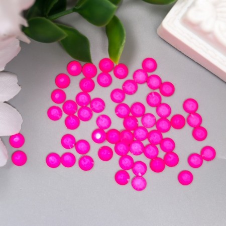 Decor for creativity "Fluorescent rhinestones. Bright pink" set of 60 pcs SS20 - 4.6 mm