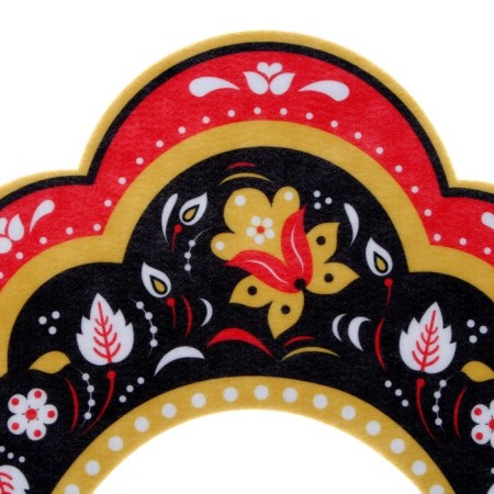 Carnival kokoshnik "Russian beauty" from felt, with application-9