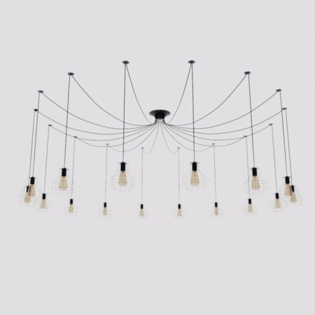 Lamp "Spider" 16he27 40W Black Bayerlux-8