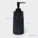 Savanna bathroom accessories set, 3 subjects: dispenser, glass, soap dish, black color black