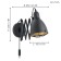 Bra Treburley, 1x28W, E27, steel, black, brown