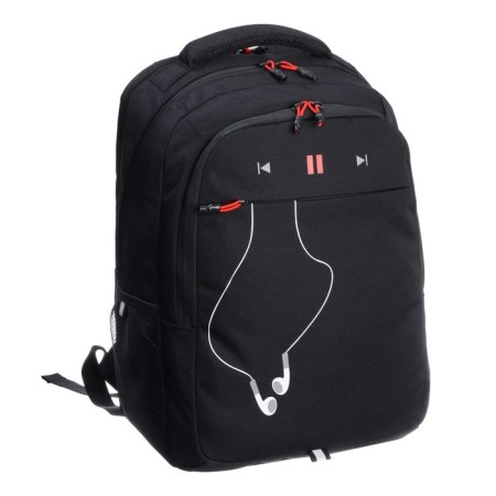 Youth backpack 42 x 31 x 22 cm, Grizzly, ergonomic back, laptop department, black-1
