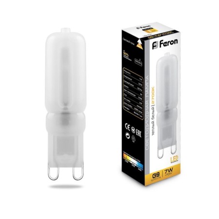 LED LED Feron, G9, 7 W, 230 V, white warm light
