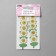 Knitted elements "flowers", 2.5 × 3.5 cm, 10 pcs, cream/green color