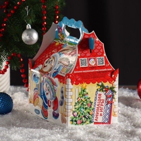 Gift box "Snowballs", simple casket, 20 x 12 x 17 cm-3