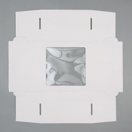 Cake for a cake with a window, confectionery packaging "White" 29 x 29 x 19 cm-5