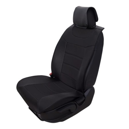 Press on the universal seat Voin Cover Plain, eco -leather, set 1pcs, foams 7mm, black 77718