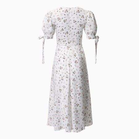 Women's dress Mist Flower Midi, R.44, White-8