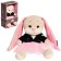 Soft toy "Bunny Lin", in a black jacket and a pink skirt ", 20 cm