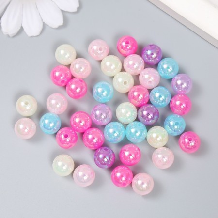 Beads for creativity Plastic "Pearlian ball. Tender assorted" Nr 20 g d = 1 cm