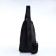 Male sling bag made of artificial leather, black color