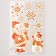 Plastic sticker "Santa Claus and Snowman under the snowflakes" golden red 17x27 cm