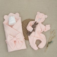 Kinderlitto “Muslin” discharge kit, 4 items, height 50-56 cm, color pink peach