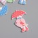 Decor for creativity tree "Bird with an umbrella" set of 10 pcs 3.7x2.5 cm