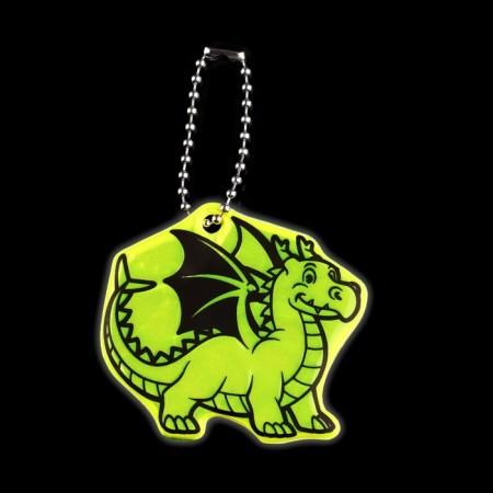 The reflective element "Dragon", bilateral, 5.3 × 5.8 cm, color mix-3
