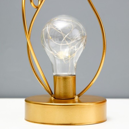 Night -night "cat" LED from batteries 3haa gold 11x11x28 cm Risalux-5