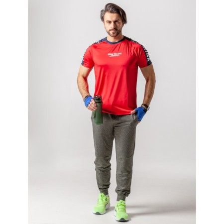 Sports T -shirt male ise, size 48, red color-12