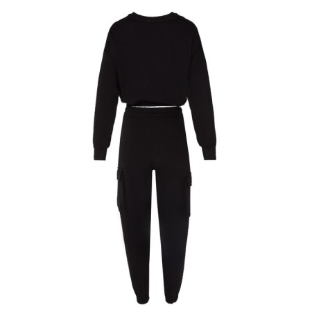 Women's costume (trousers, sweatshirt) minku: casual collection color black, size 44-8