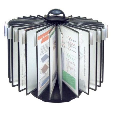 Desktop demosystem on 30 gray A4 panels, Brauberg, rotating