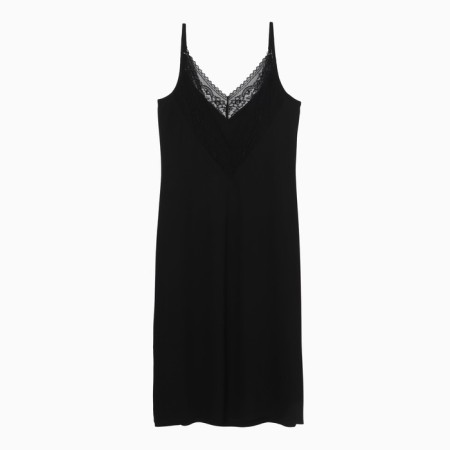 Night shirt female, black color, size 46-3