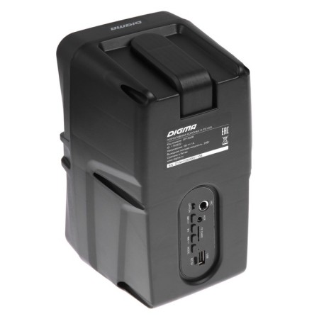 Digma D-PS1505 portable column, backlight, 20W, BT, Microsd, USB, AUX, FM, 1200mach, black-3