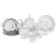 Tea Service 6/9 BERNADOTTE, Decor "Decol, Platinum layout", 15 items