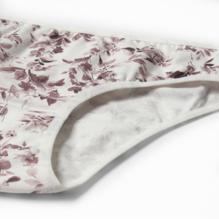 Panties women's slips Miss Beautiful, white/brown color, rr m (42-44)-1