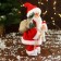 Santa Claus "in a patterned vest, with gifts" moves, with a backlight, 24 cm, red