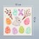 Tattoo on the body color "Easter testicles and rabbit" 10x10 cm