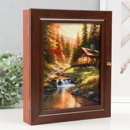 Key of the "House at the river" 24x29 cm nut-1