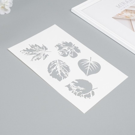 Set of plastic stencils "Leaves", 3 pcs-1