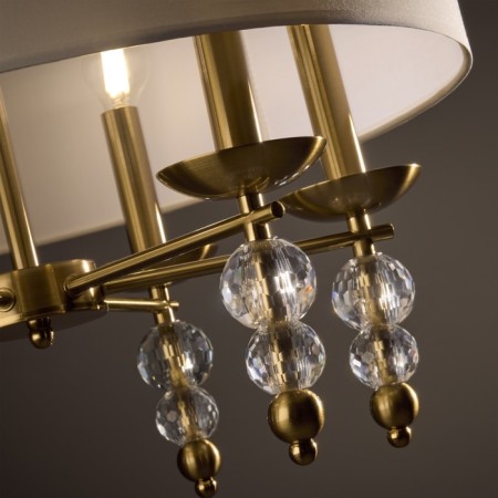 Suspended lamp Freya Fr1009PL-06BS SIDE, 550x550x800 mm, E14, 6x40W, brass color-8