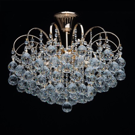 Pearl chandelier 6x60W E14 gold-1