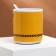 Ceramic mug with a spoon "Born to win", 350 ml, color orange color