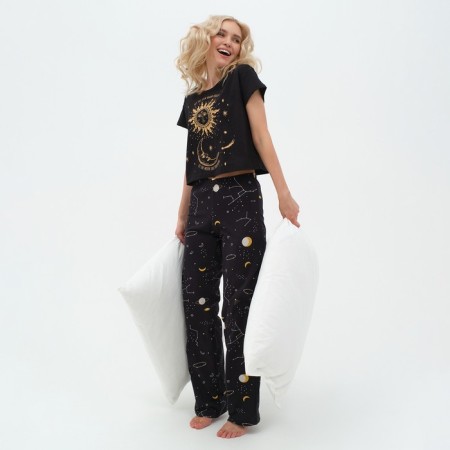 Female pajamas (T -shirt and trousers) KAFTAN Space p. 40-42, black-7