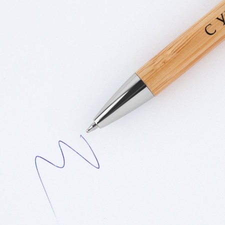 Bamboo pen in a wooden case “Best Teacher”, Blue Paste, 1.0 mm-4