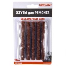 Burnfish for the repair of silent tires, 6x100mm, SkyWay, rubber, brown, set 10pcs, S07501002