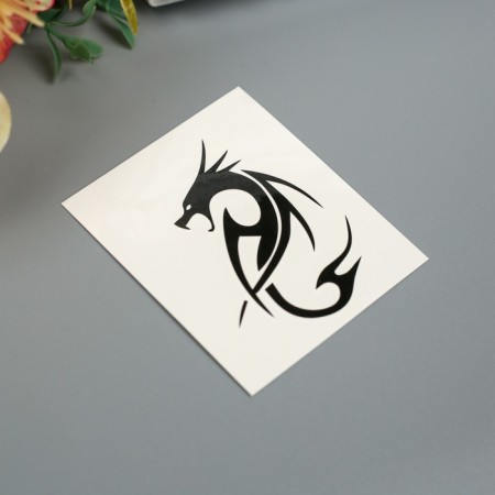 Tattoo on the body "Black Dragon"-1