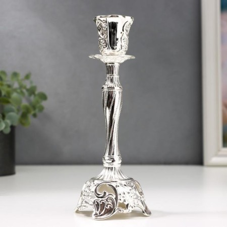 Summary Metal for 1 candle "Vine vine" silver 18.5x6x6 cm-1