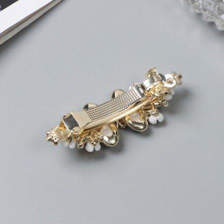 Clothing machine for hair "Rosemary Elites" Flower, 6.5 cm, gold-1