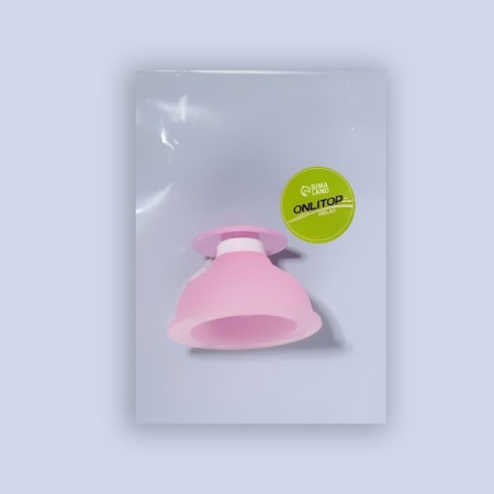 Vacuum can for massage, silicone, 6.5 × 4.3 cm, pink color-5