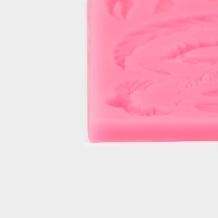 Mold "feathers", silicone, 12 × 10 cm, color mix-3