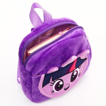 Blue backpack on a zipper, with a pocket, 19x22 cm "Spark", My Little Pony-3