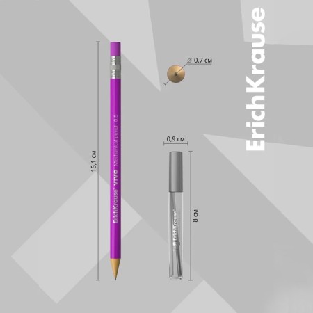 Set of pencil mechanical Erichkrause "Vivo", NV, Grifel D = 0.5 mm, 20 sections, in a package, mix-4
