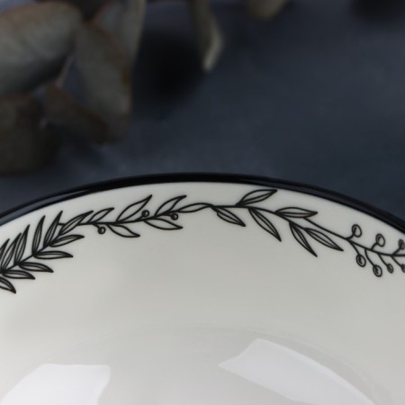 Ceramic Salamic “Flora”, 11.5 x 5.6 cm, 330 ml, white color-3