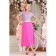 Female skirt, size 52, pink color