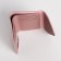 Women's wallet on the button, pink color