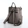 Women's backpack made of artificial leather with lightning, 4 pockets, gray color
